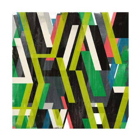 June Erica Vess 'Diagonal Slipstream I' Canvas Art,14x14